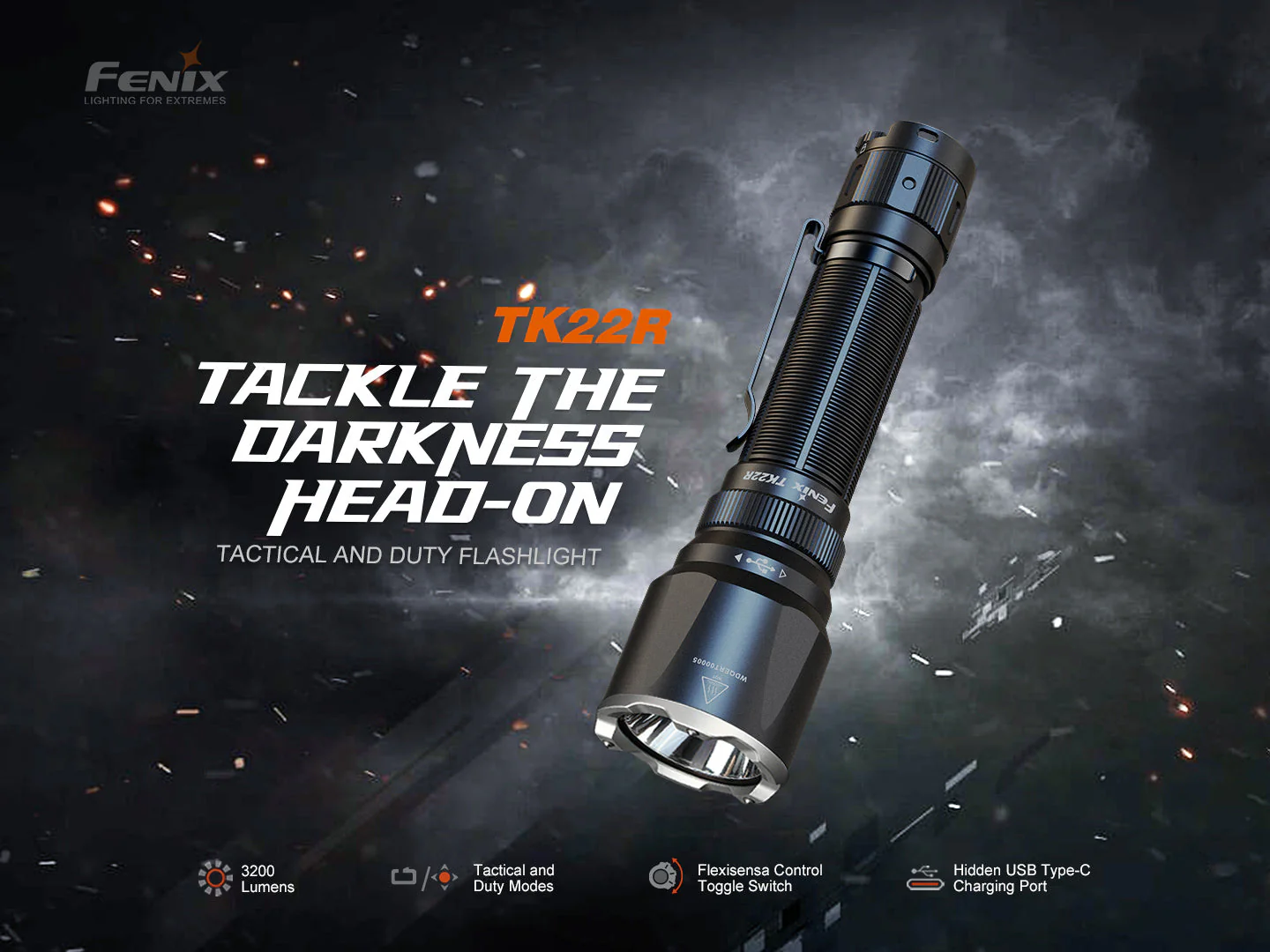 Fenix TK22R Rechargeable Tactical & Duty Flashlight -- OPEN BOX - Image 3