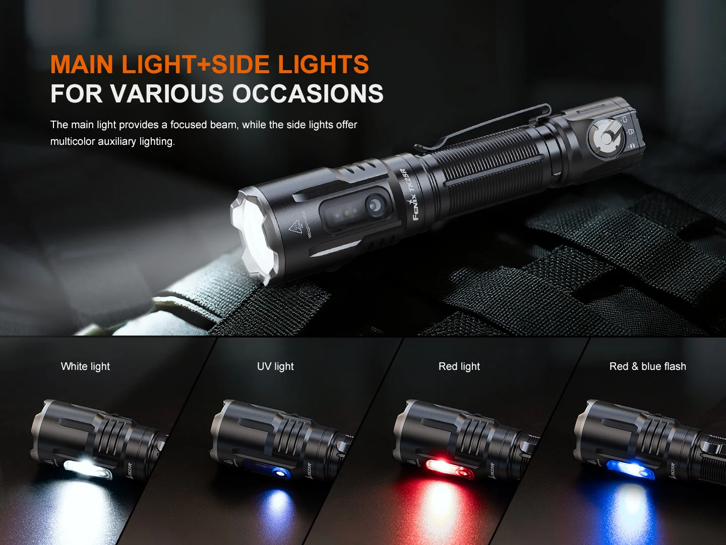 Fenix TK25R Tactical Flashlight with UV, Red, and Red/Blue Flash Options - Image 2
