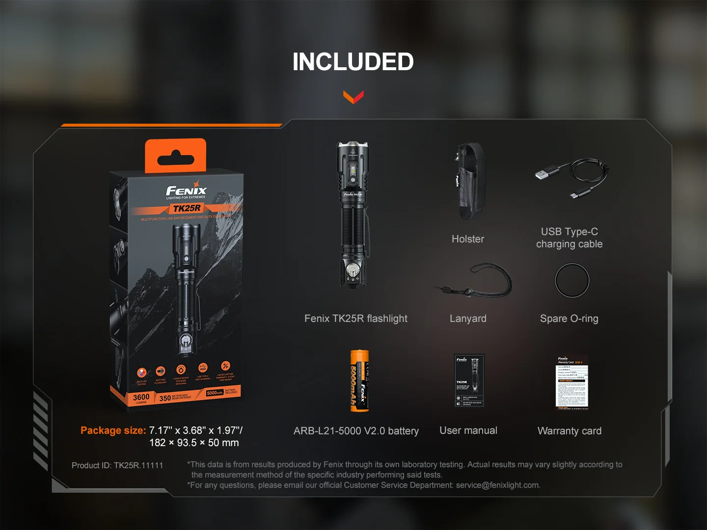 Fenix TK25R Tactical Flashlight with UV, Red, and Red/Blue Flash Options - Image 18