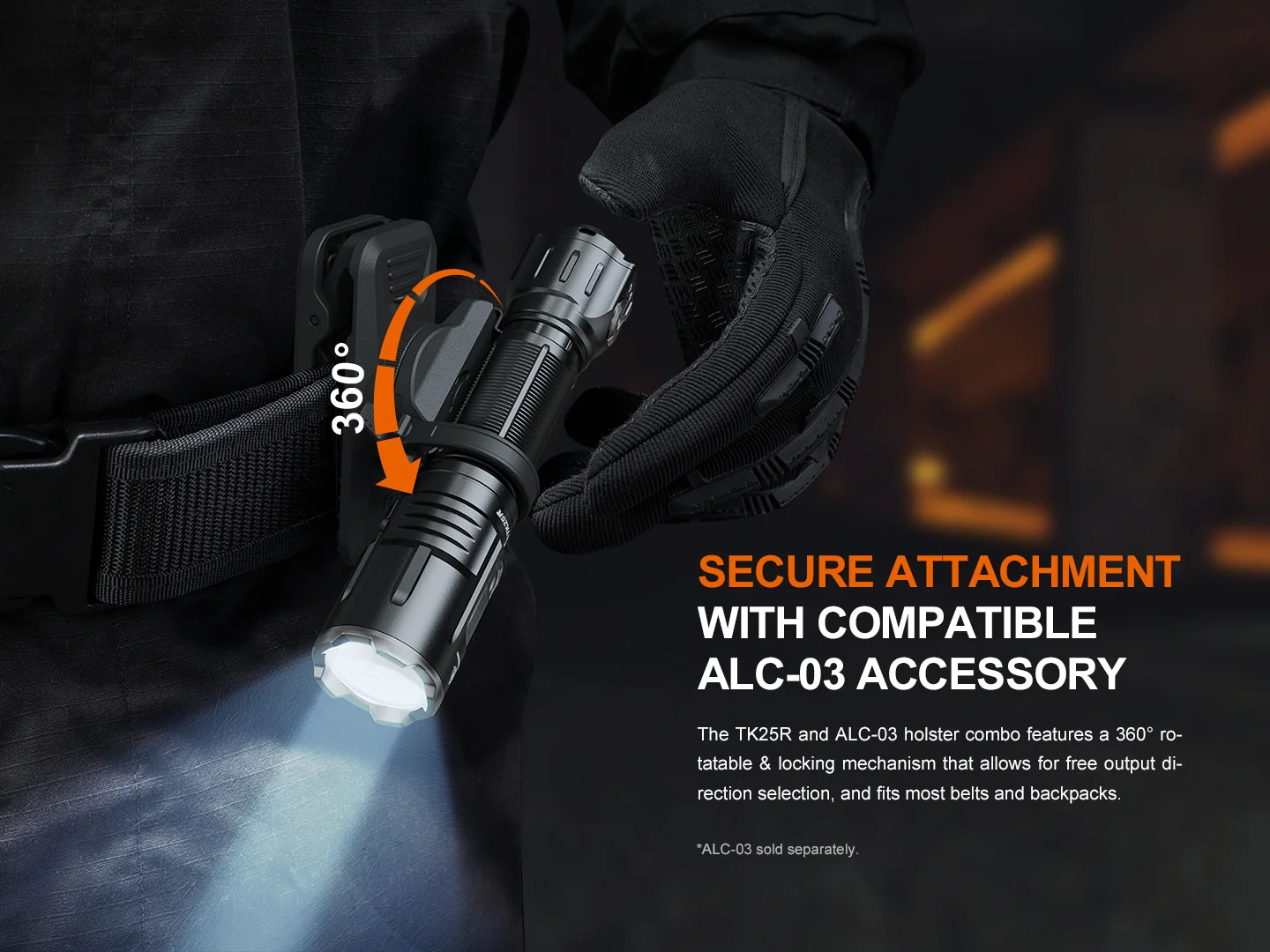 Fenix TK25R Tactical Flashlight with UV, Red, and Red/Blue Flash Options - Image 12