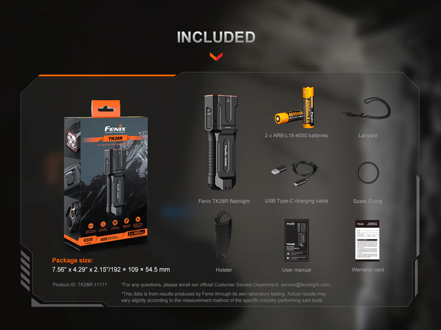 Fenix TK28R Multi-LED High-Performance Flashlight - 6500 Lumens - Image 16