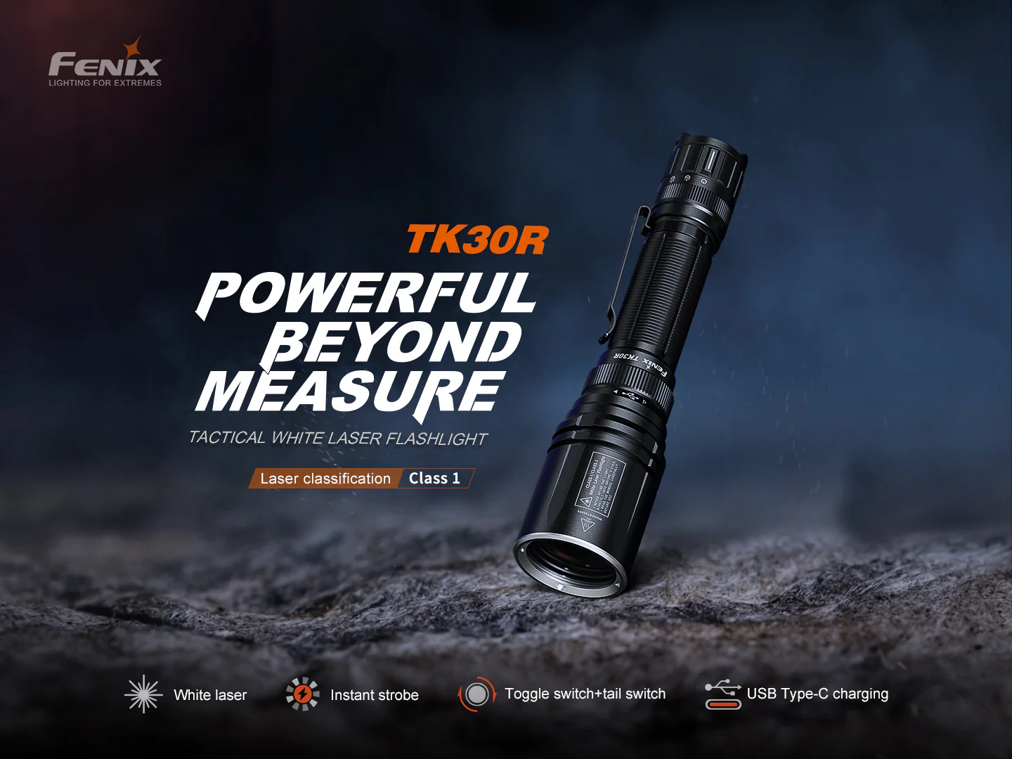Fenix TK30R Tactical White Laser Rechargeable Flashlight - Image 3