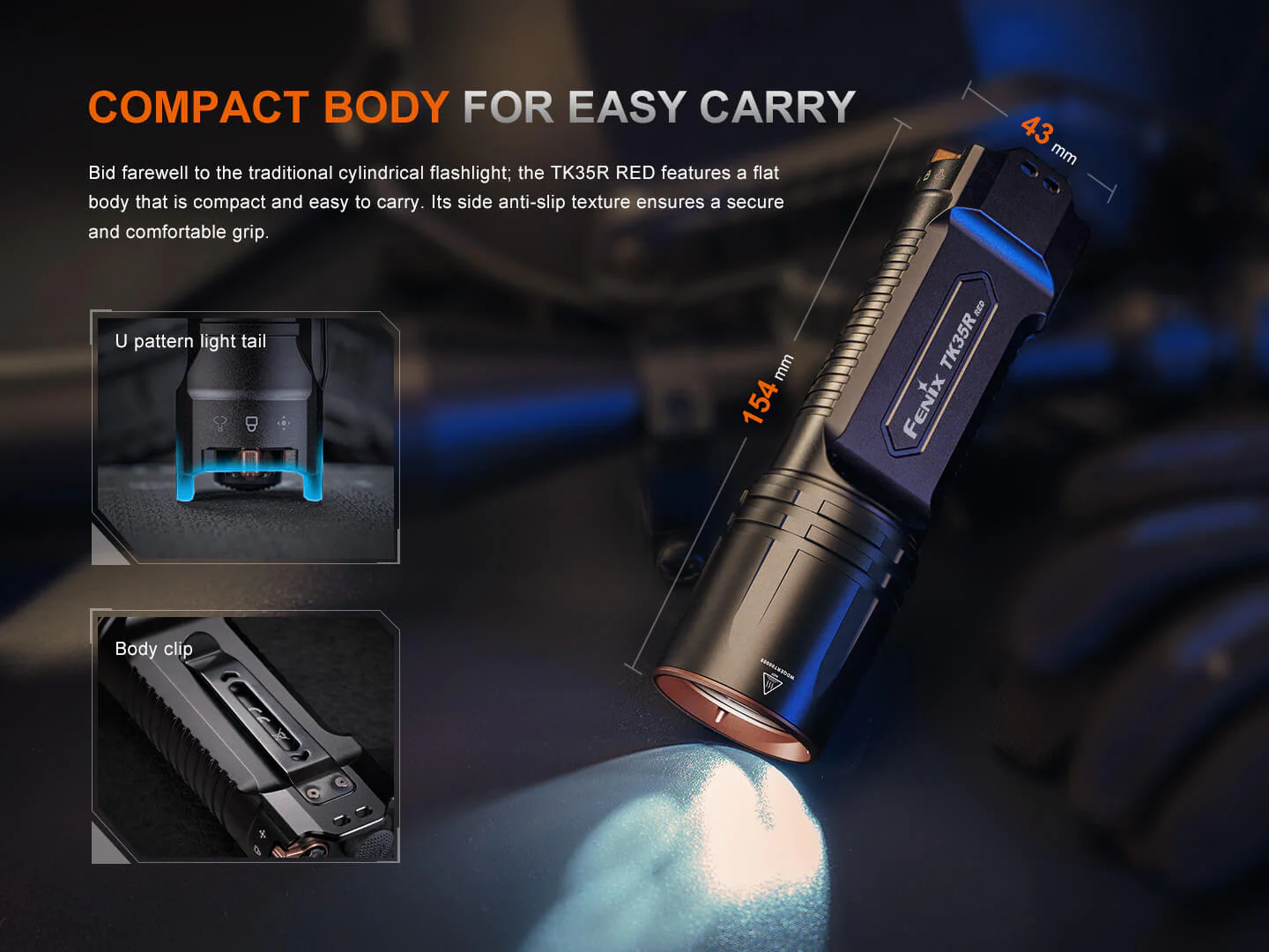 Fenix TK35R Red Light Rechargeable High-Performance Tactical Flashlight - Image 11