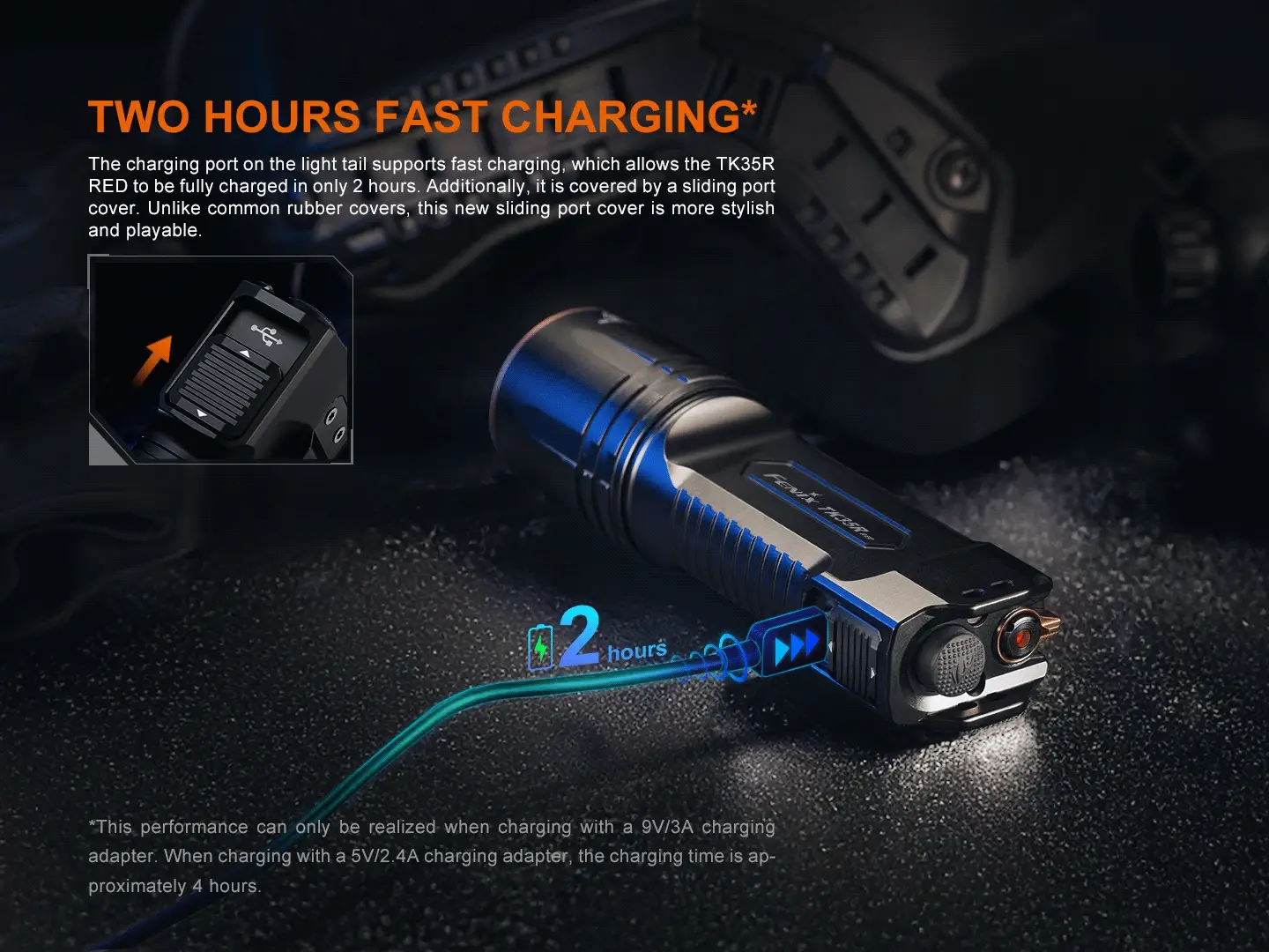 Fenix TK35R Red Light Rechargeable High-Performance Tactical Flashlight - Image 3