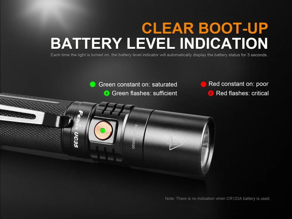 Fenix UC35 V2.0 LED Rechargeable EDC Flashlight - Image 9
