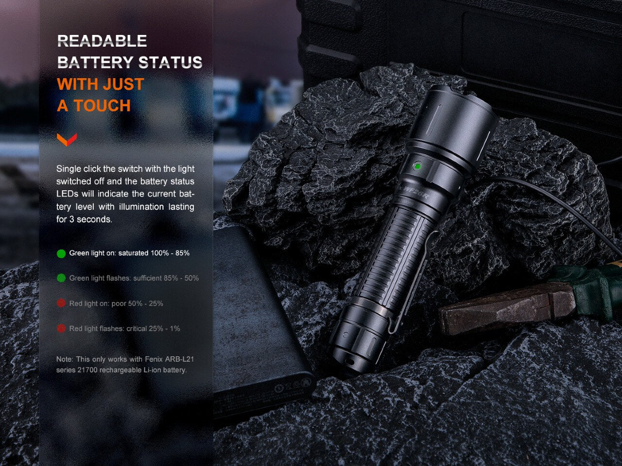 Fenix WF26R Cradle Charging LED Work Flashlight - Image 12