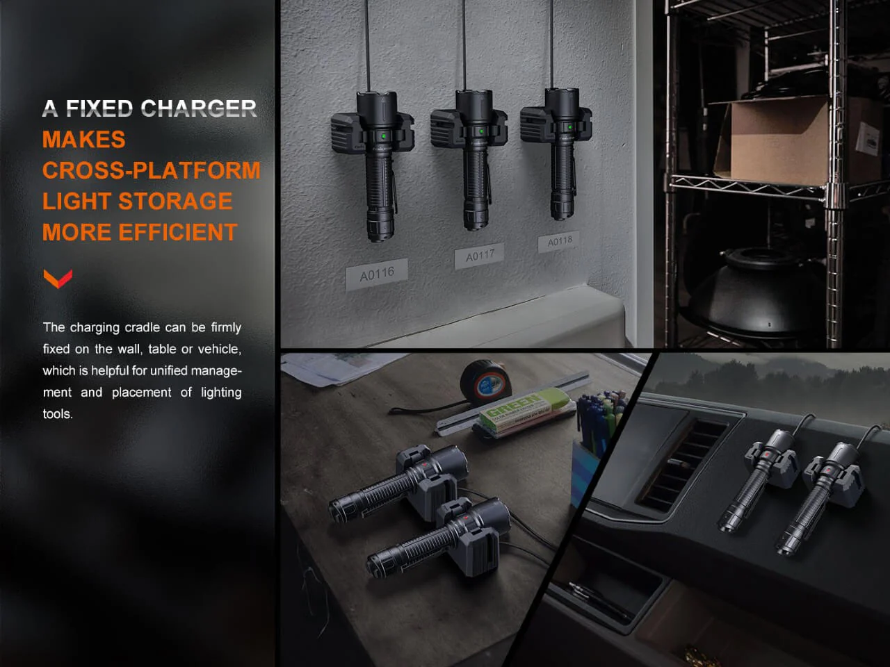 Fenix WF26R Cradle Charging LED Work Flashlight - Image 4