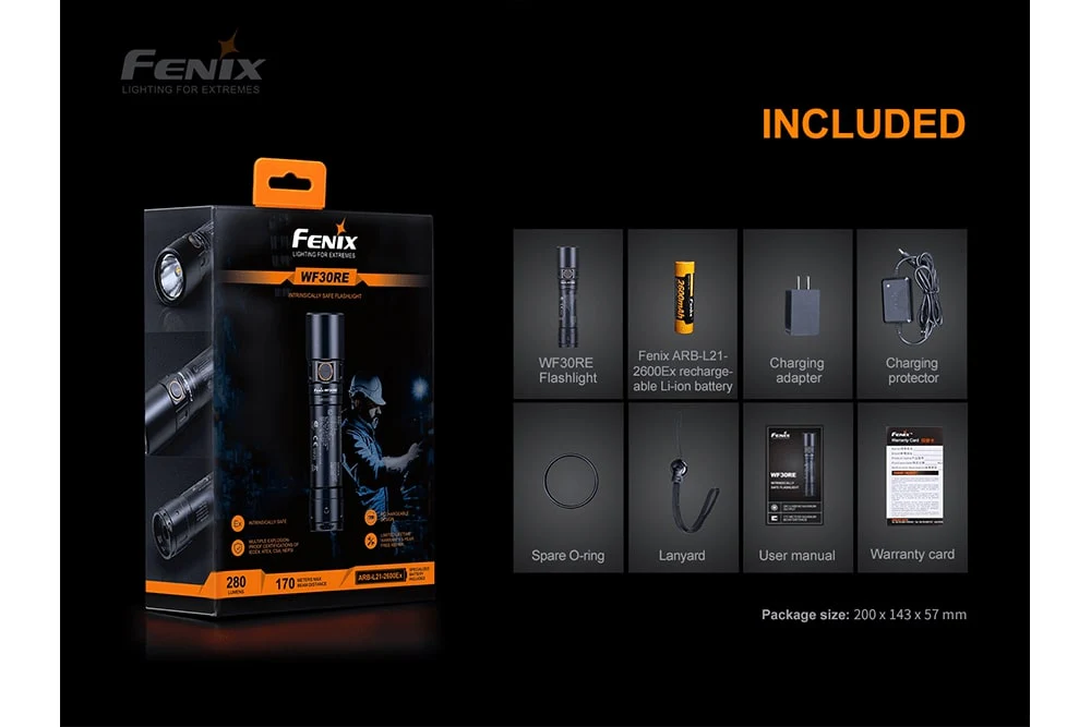 Fenix WF30RE Intrinsically Safe Flashlight - 280 Lumens - Image 7