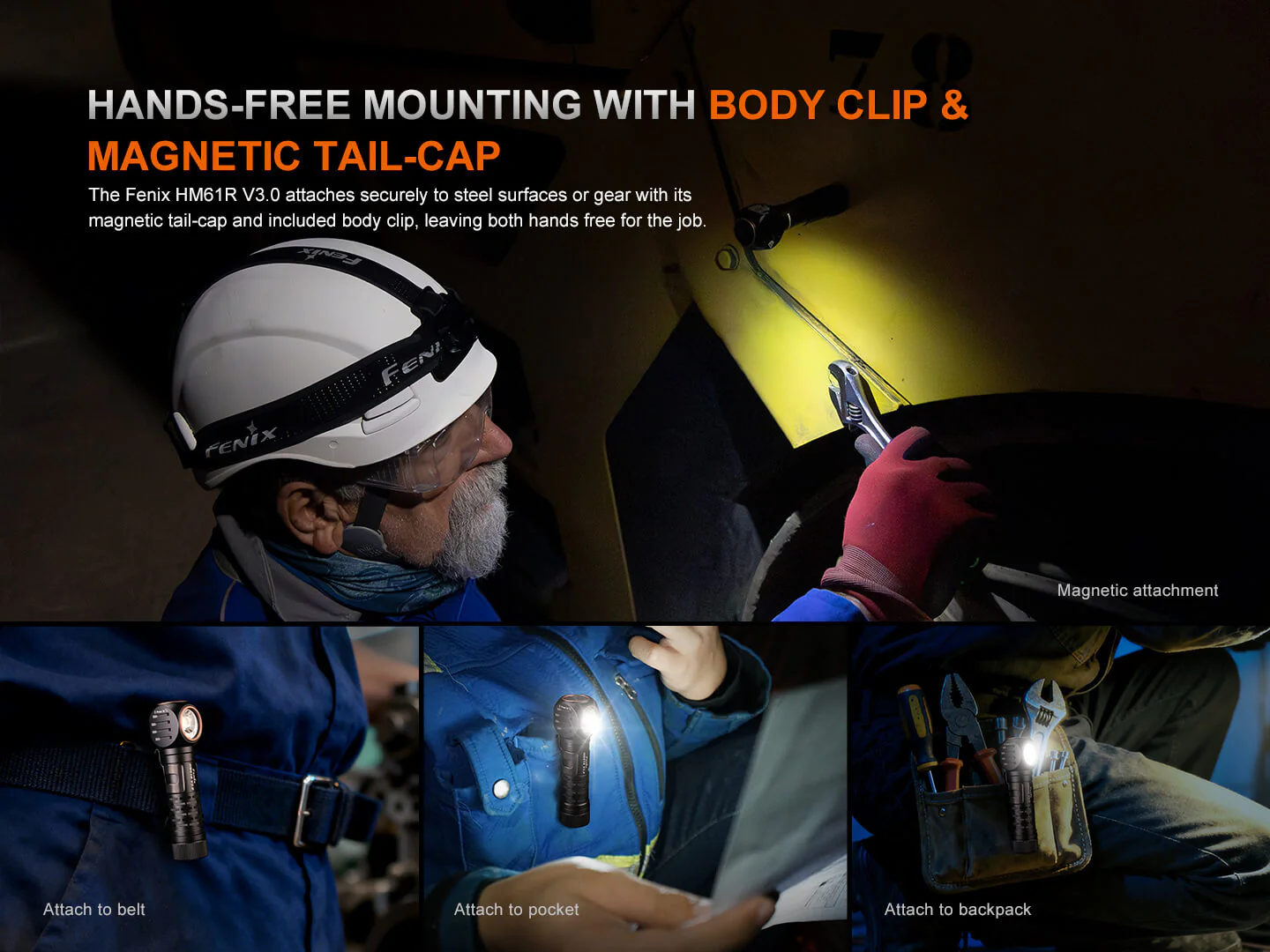 HM61R V3 Multifunction 2-in-1 Removable Headlamp/Flashlight - Image 12