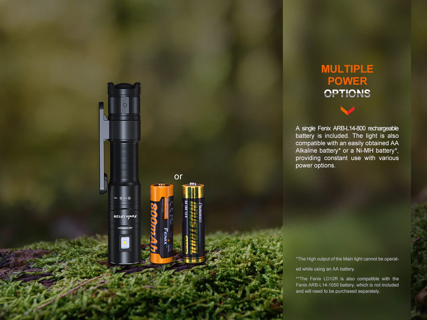 Fenix LD12R Dual Light Flashlight - 600 Lumens - Image 9