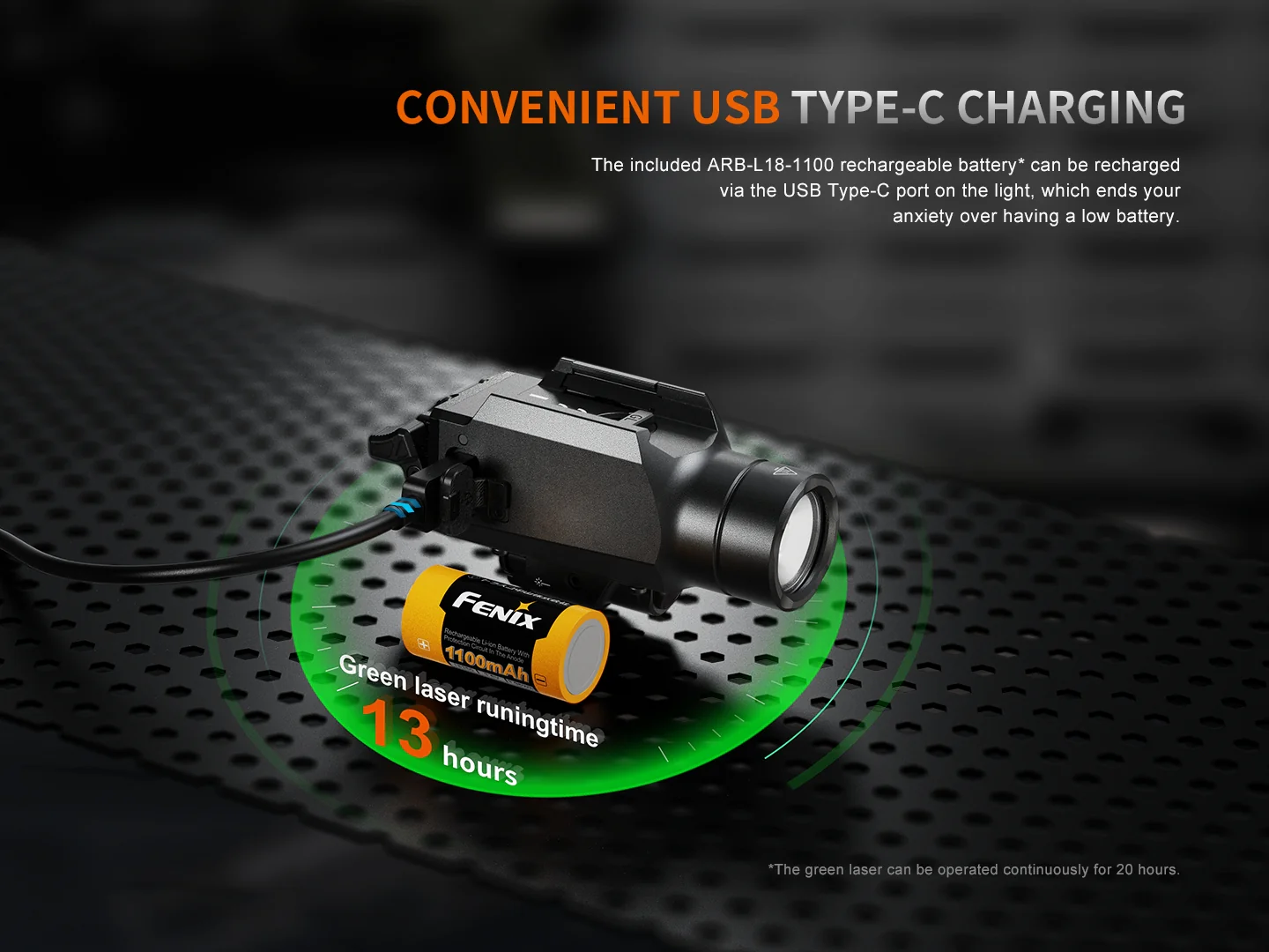 Fenix GL23R Green Laser Tactical Light - Image 10